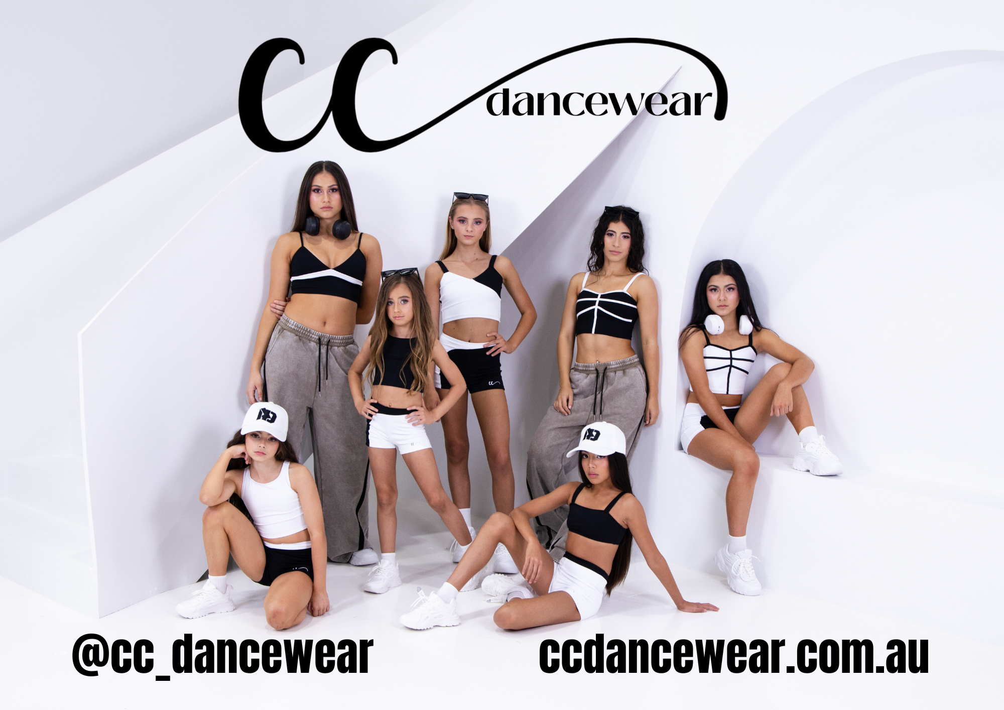 CC Dancewear campaign photo of dancers in studio wear